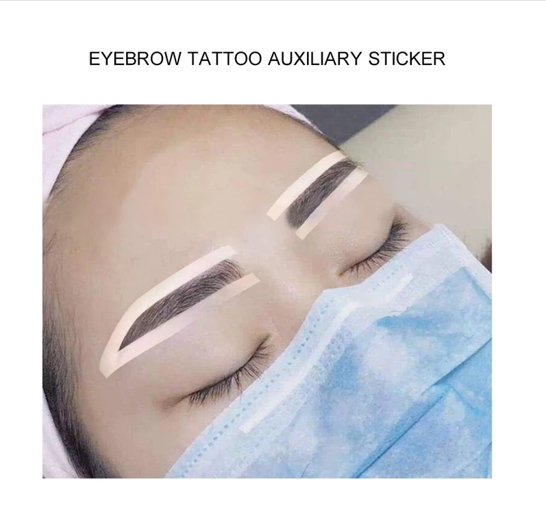 Eyebrow Tattoo Auxiliary Sticker Eyebrow Shaping Stencils Microblading Supplies Disposable Adhesive Eyebrow Template Permanent