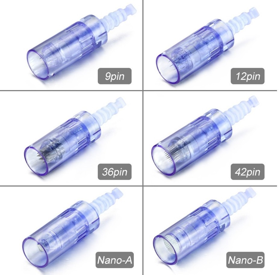 10/50 Pieces A6 Pen Derma Needle Pen Needle Tip Cartridge 9/12/36/42 / Nano for Micro Electric Rolling Derma Therapy Stamp