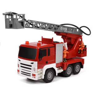 New arrival Children alloy transport lights and sound and friction Fire Truck Toy RC Fire Engine Truck