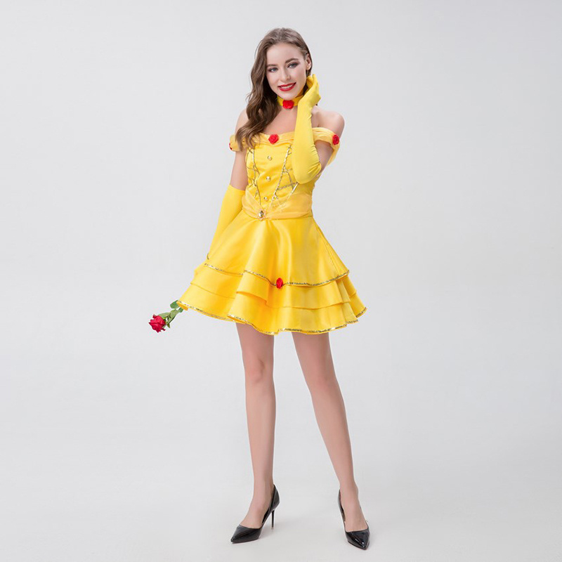 Halloween Costume Fairy Tale Belle Princess Dress Snow White Princess Costume