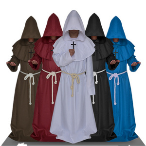 Halloween Monk Clothes Men Sweatshirt Priest Pastor Costume