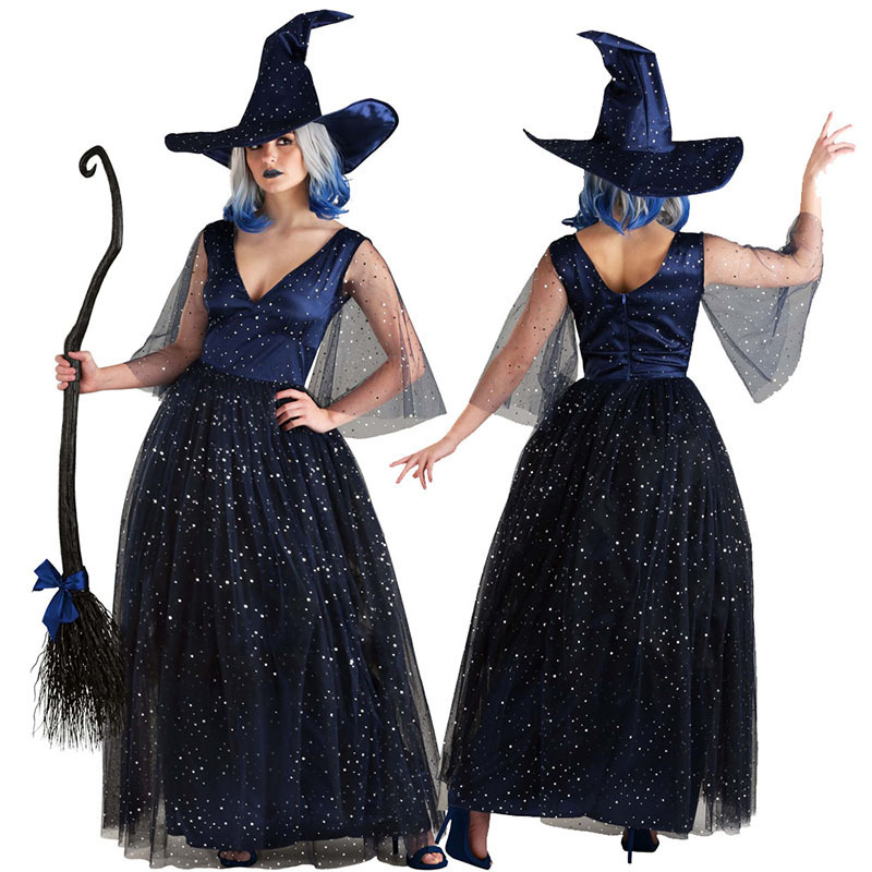 2022 New Halloween Witch Costume Cosplay Women  Mesh Devil Costume