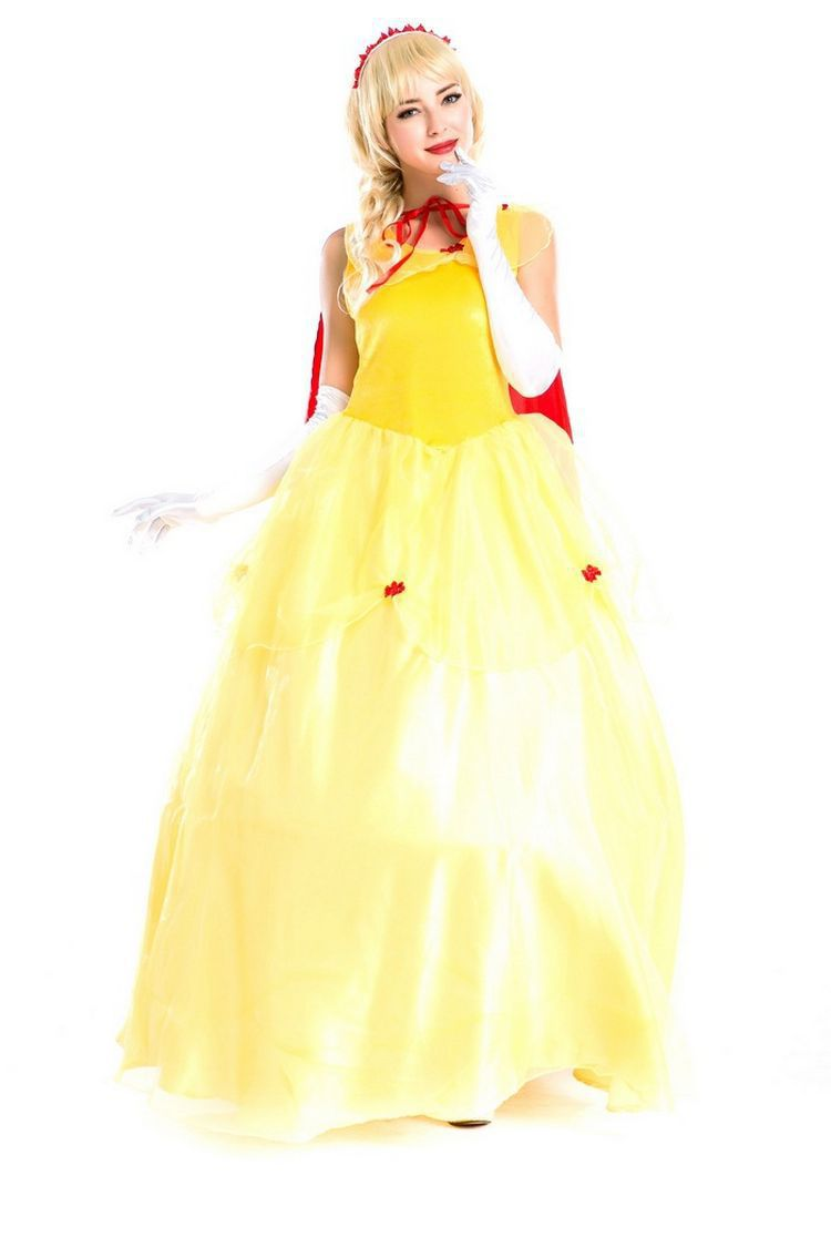 Medieval Court Ladies Princess Snow White Fairy Tale Fancy Dress Halloween Party Costume