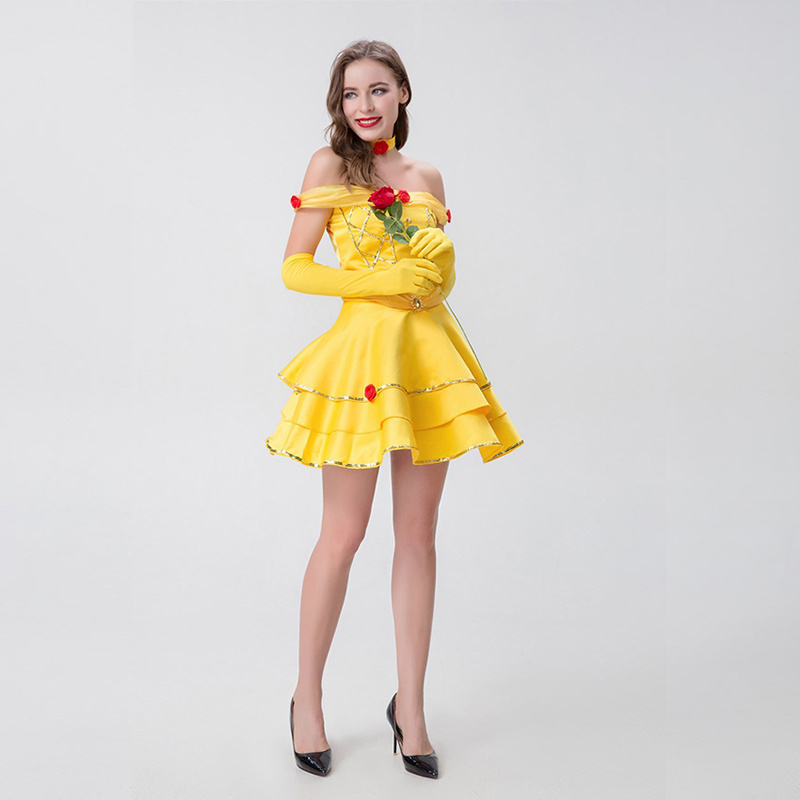 Halloween Costume Fairy Tale Belle Princess Dress Snow White Princess Costume