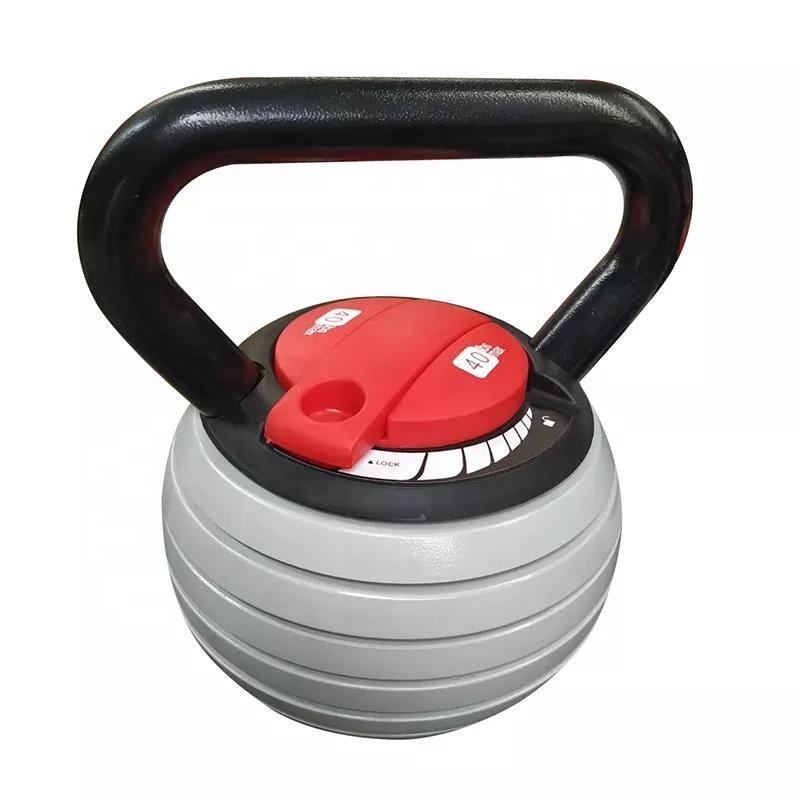 Professional Competition Dumbbell Workout Equipment 40LB Adjustable Kettlebell with Grip Handle