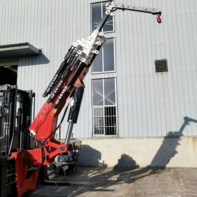 8 ton Forklift Jib Boom detachable hydraulic  telescopic mechanical boom