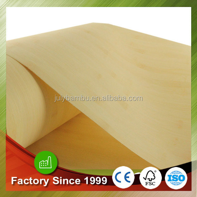 China factory engineered wood veneer artificial bamboo veneer 0.5mm