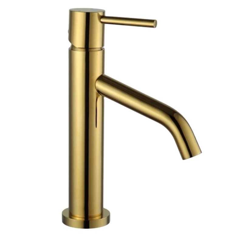 Single hole basin faucet mixer golden taps ceramic cartridge modern deck mounted