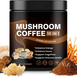 Julyherb top quality food grade mushroom coffee with lions mane L-Theanine 160g per can