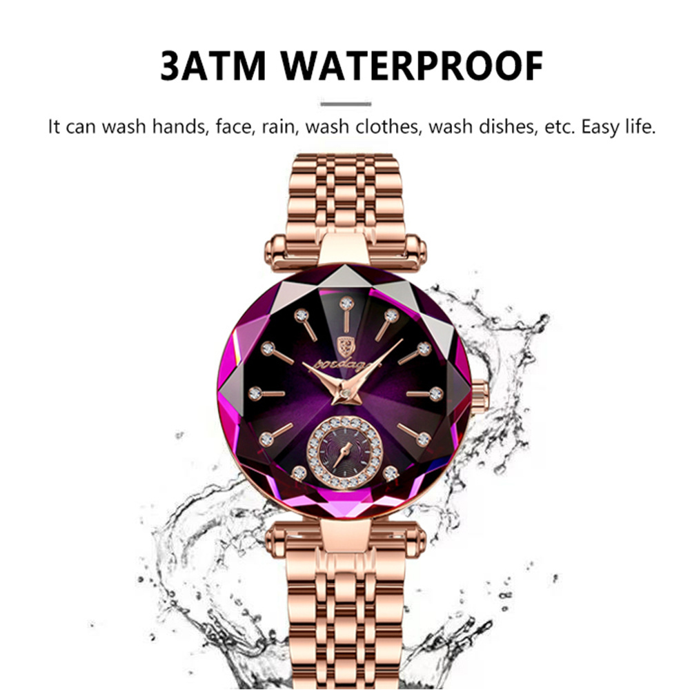 High Quality POEDAGAR Green Ladies Quartz Watches Stainless Steel Band WaterProof Women Casual Wrist watch Relojes