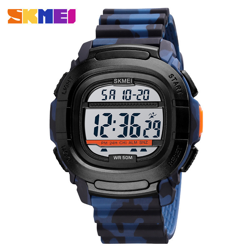 Fashion Skmei Men's Wristwatch 1657 5 Bar Waterproof Luminous Digital Chronograph Sport Watch