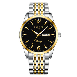 Fashion TRSOYE Top Brand OEM Men Watch Luxury Wrist Quartz Luminous Hands Steel Montre Homme TRS068