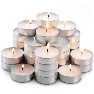 Unscented Tea Lights Candles in Bulk Smokeless Long Lasting Paraffin Tea Candles Small Votive Mini Tealight Candles