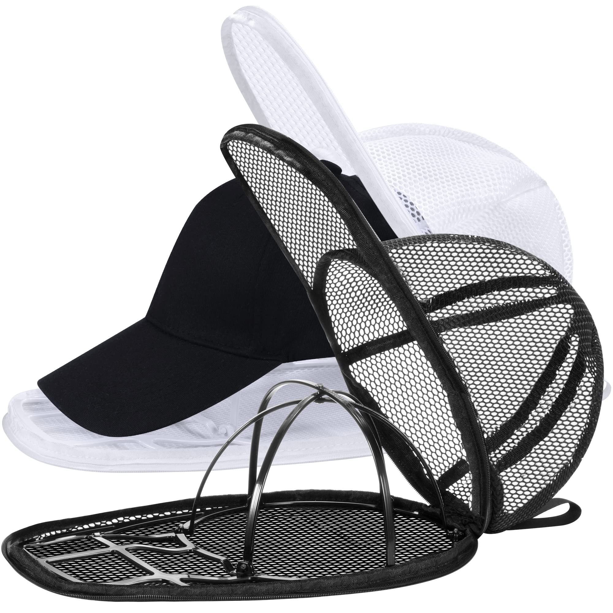 Hat Washer for Washing Machine cap Cleaner for Baseball Caps Hat Rack/Organizer for Dishwasher, Foldable Washing Hat Cage