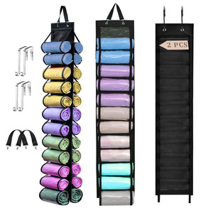 Hanging Storage Organizer Saving Bag Storage Hanger with Compartment Foldable Clothes Closets Roll Holder for T-Shirt Jean