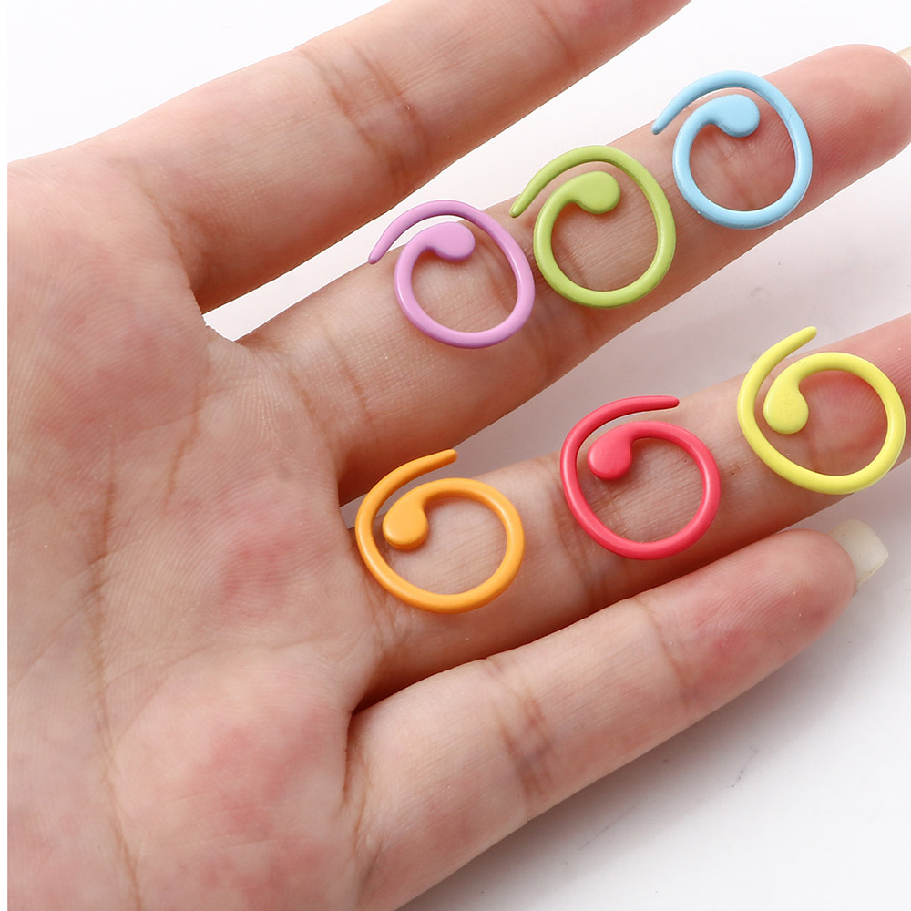 Knitting Stitch Marker Rings Crochet Stitch Counter Knitting Crochet Locking Ring for DIY Weaving Sewing Accessories