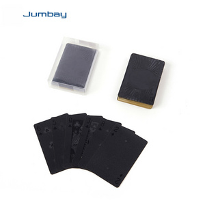 Professional customization black and gold playing cards custom design gold-edged playing cards with good quality