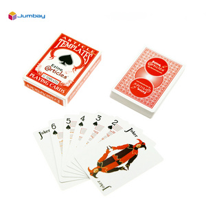 Breathable paper advertising poker playing cards black core durable poker cards with high quality