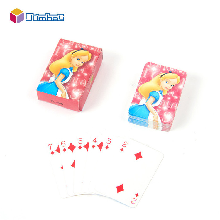 Colorful cartoon playing cards for kids children cartoon cute paper poker cards