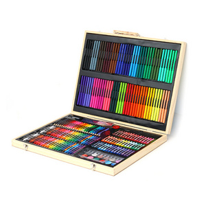 Deluxe Kids Children Student Painting Drawing 251pcs Art Kit Artistic Set with Wood Carry Case