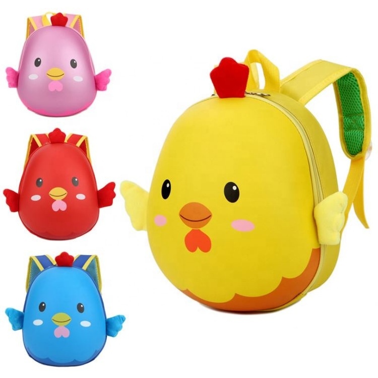 Canvas small school bag factory Chick cartoon cute eggshell kids backpack