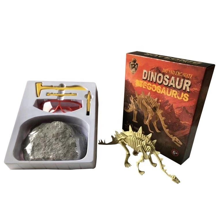 Wholesale excavation toys fossil dinosaur skeleton dig kit educational toys kids