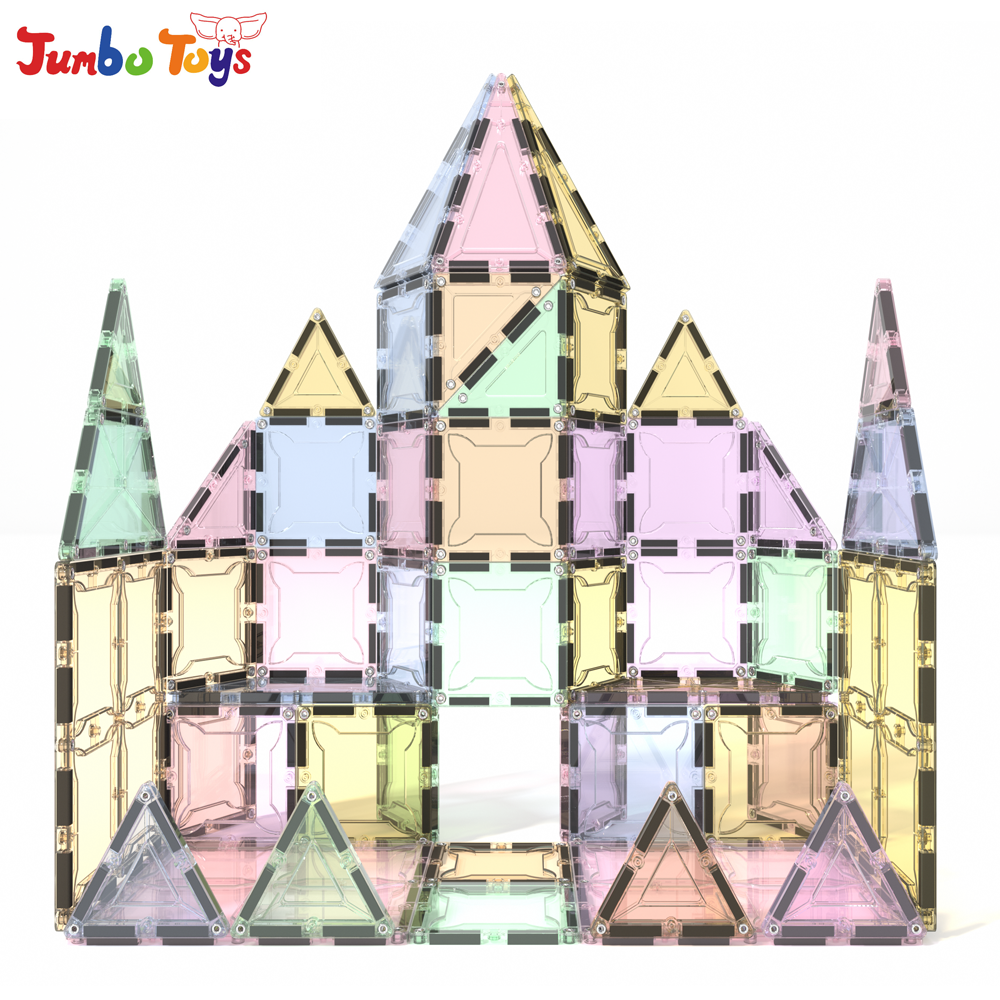 2021 new product 78pcs triangle square block puzzle magnet tiles building blocks