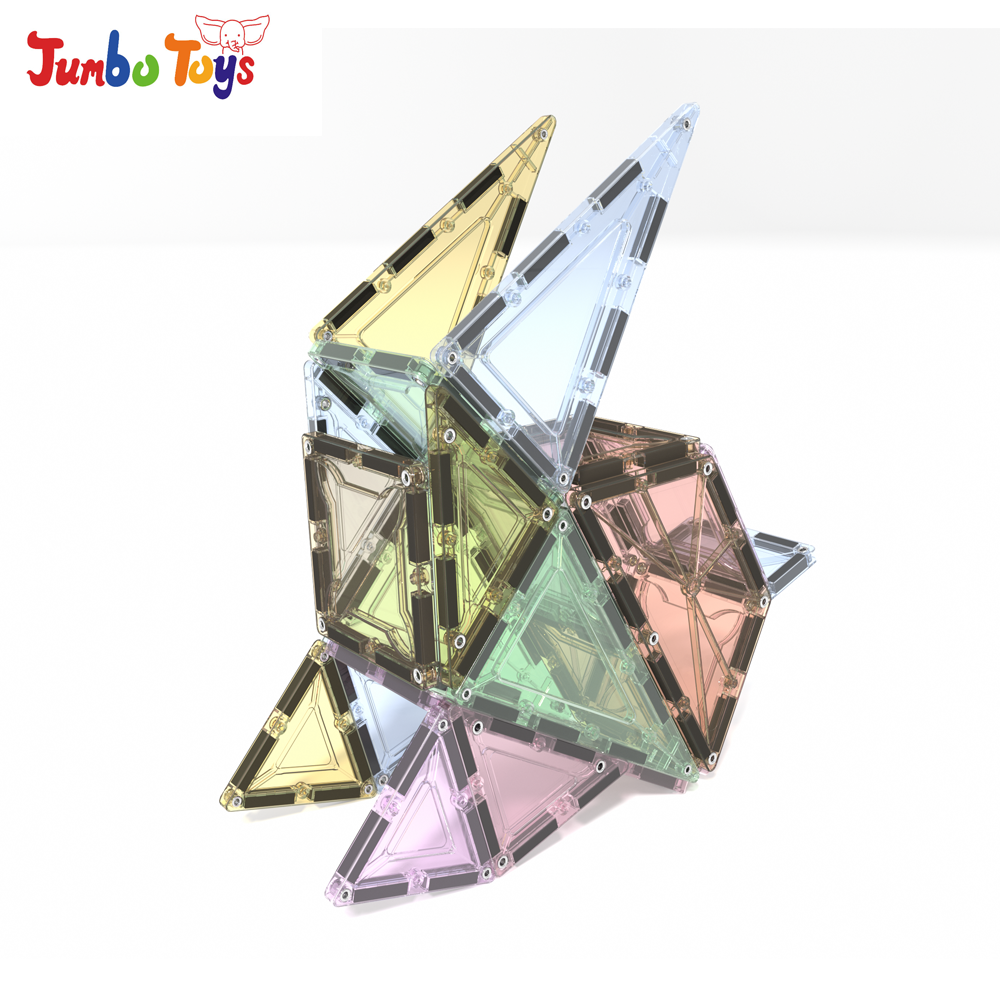 2021 new product 78pcs triangle square block puzzle magnet tiles building blocks