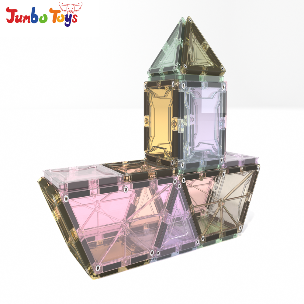 2021 new product 78pcs triangle square block puzzle magnet tiles building blocks