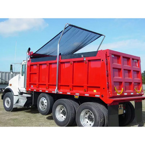 Black Dump Truck Replace Mesh Tarp Dump Truck Pull Tarps PVC Truck Cover