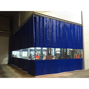 Blue PVC Industrial Curtain Warehouse Curtain