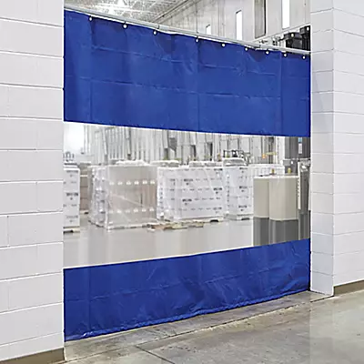 Blue PVC Industrial Curtain Warehouse Curtain