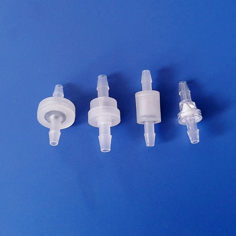 Mini Plastic Spring Loaded Non Return Spring Check Valve Medical Low Pressure One Way Check Valve