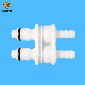 1/4" Acetal Shut Off In-Line Male Insert Quick Couplings Quick Disconnect Breakaway Dual Port Couplings Double Hose Connector