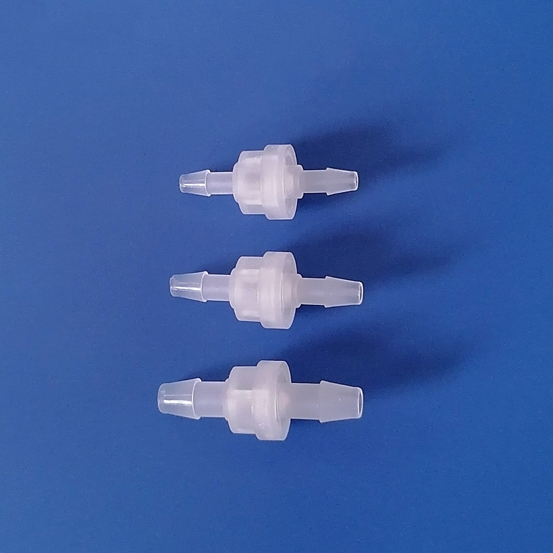 Mini Plastic Spring Loaded Non Return Spring Check Valve Medical Low Pressure One Way Check Valve