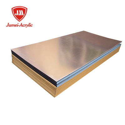 Jumei 2mm Thick 4x8ft PMMA Color Silver Gold Rose Mirror Acrylic Sheet