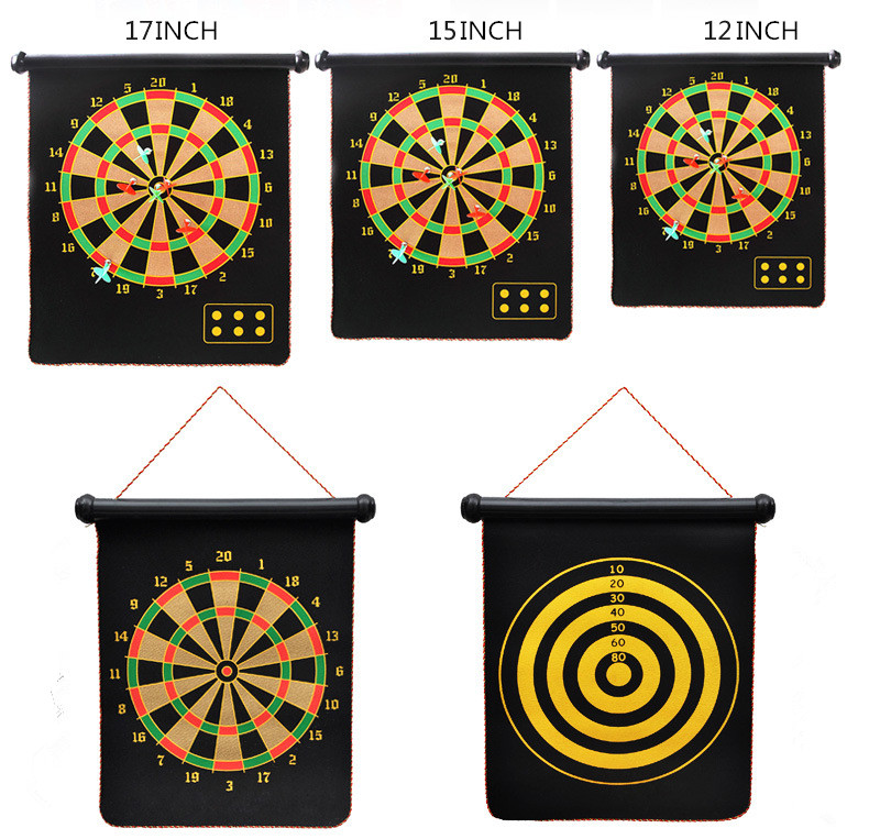 Yiwu factory custom brand 15 Inch Double Sided Dart board Magnetic Safe Dartboard Home Fitness Equipment Dart Target