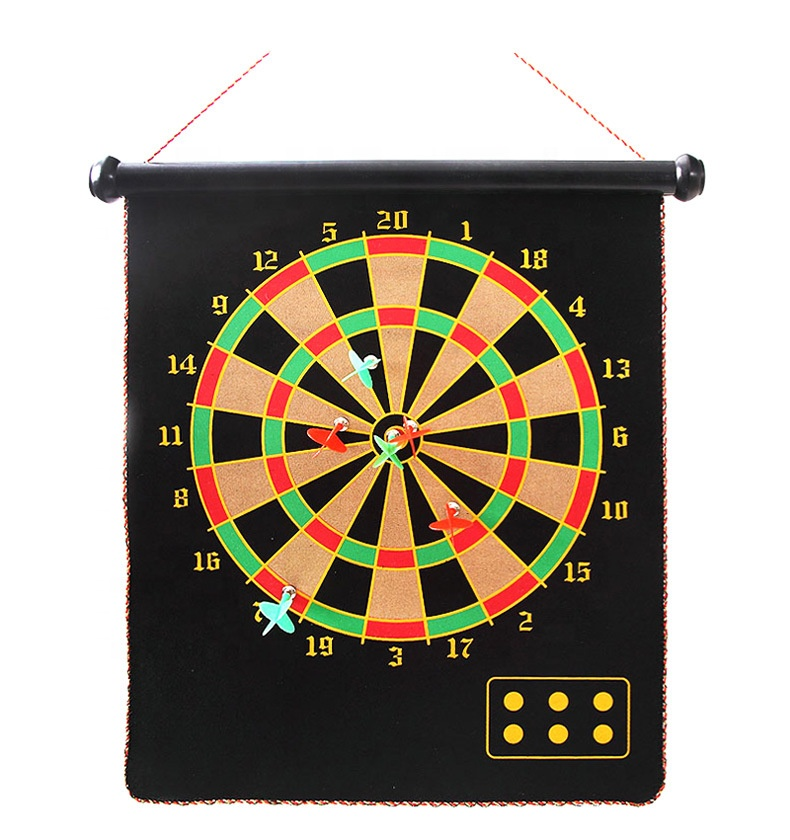 Yiwu factory custom brand 15 Inch Double Sided Dart board Magnetic Safe Dartboard Home Fitness Equipment Dart Target