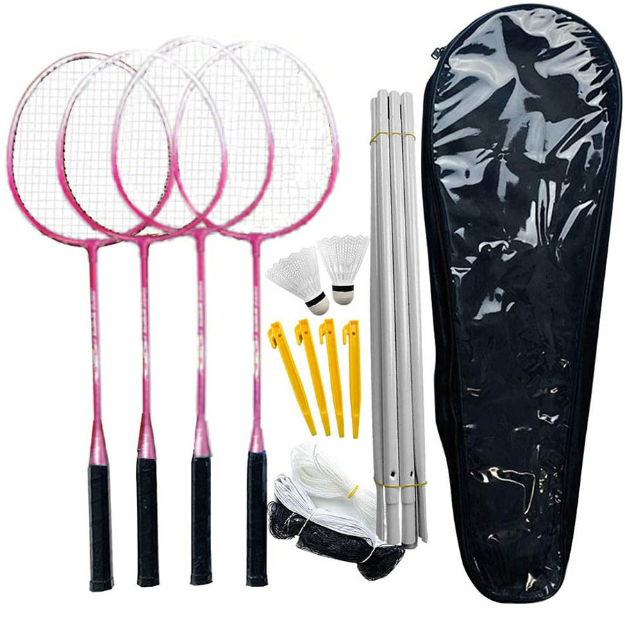 Favorable Price Badminton Racket with Net and Shuttlecock for Beginner Training and Daily Use