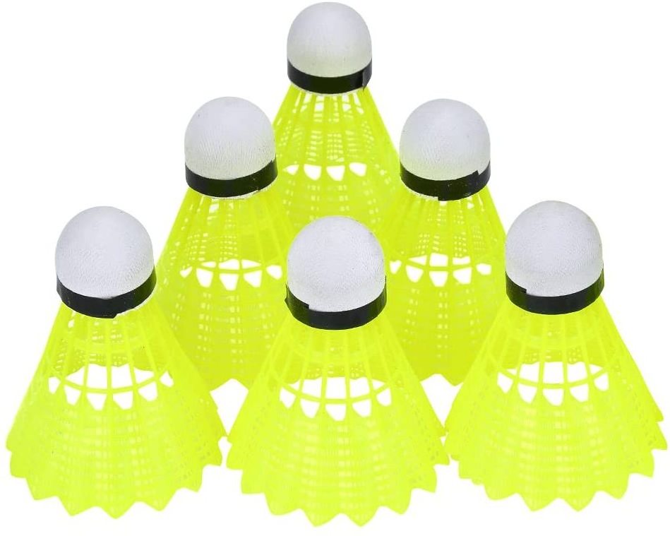 Yellow White Color Nylon Shuttlecocks For Badminton Sports Games Competition Great Control Good Price