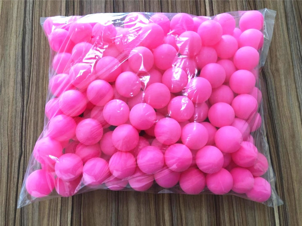 customize colorful soft ping pong ball light pink yellow purple PP material 40mm table tennis ball wholesale price