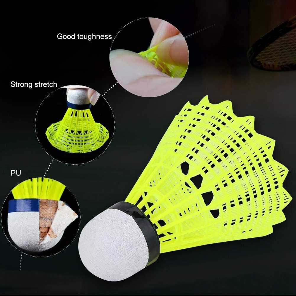 2023 Quality Yellow Nylon Shuttles Badminton Shuttlecock For Indoor or Outdoor Match.