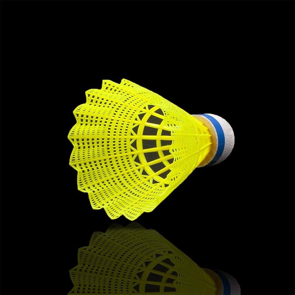 China Factory Cheap Shuttlecock Match Club White Yellow Light 6PCS Shuttlecock Brand OEM Nylon Badminton