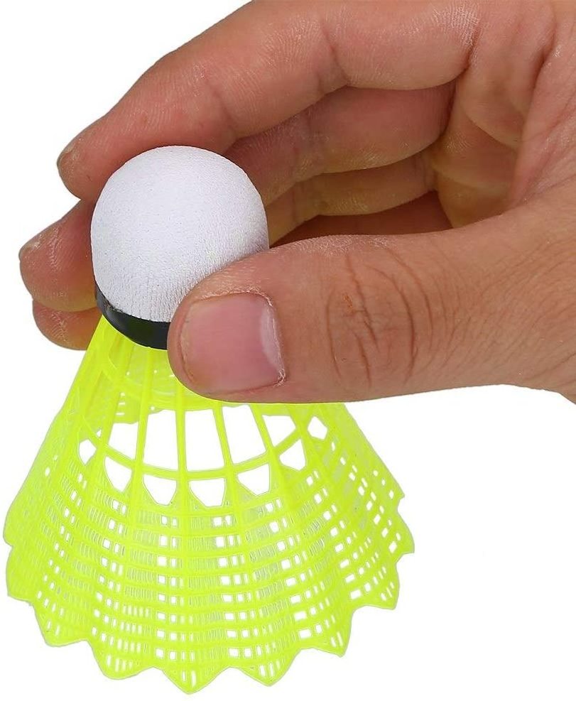 2023 Quality Yellow Nylon Shuttles Badminton Shuttlecock For Indoor or Outdoor Match.