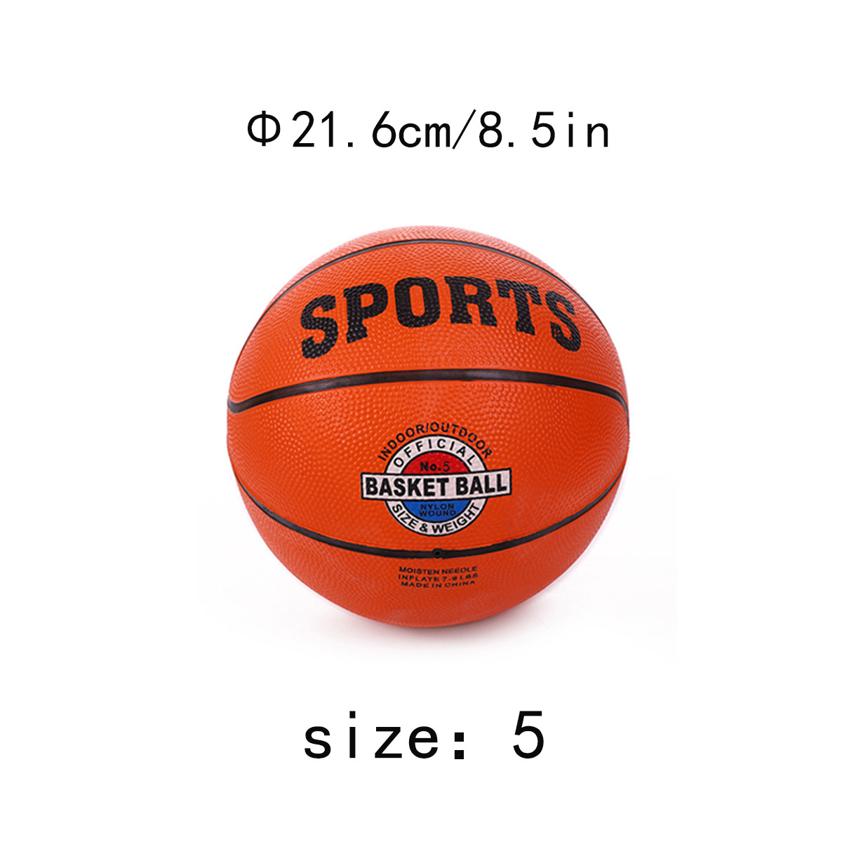 Factory Wholesale Cheap Price Basketball Size 7 Rubber Basketball for Promotion and Daily Use