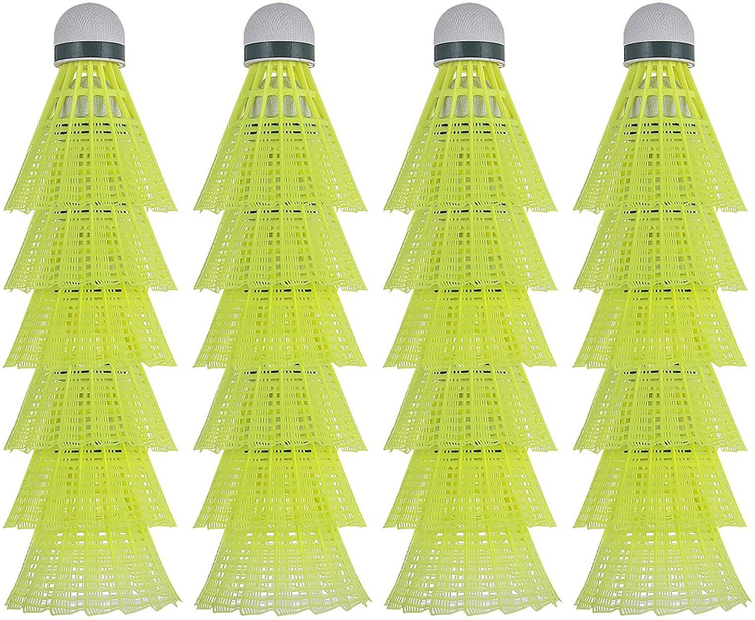 Yellow White Color Nylon Shuttlecocks For Badminton Sports Games Competition Great Control Good Price