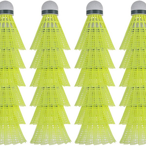 Yellow White Color Nylon Shuttlecocks For Badminton Sports Games Competition Great Control Good Price