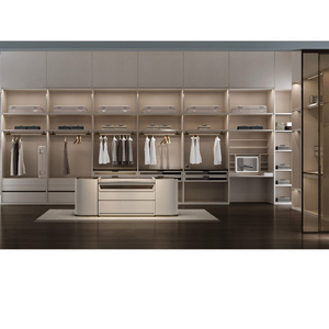 Bedroom cloakroom overall design luxurious walk-in separate wardrobe with drawer island