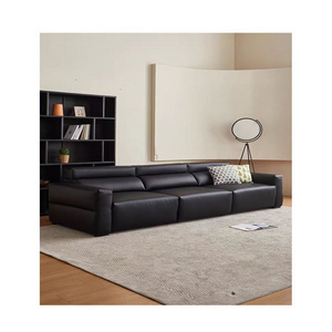 Modern Simple Leather Intelligent Retractable Electric Sofa with Remote Control Simple  Recliners