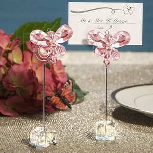 Butterfly shape crystal place card holder souvenirs table wedding decoration